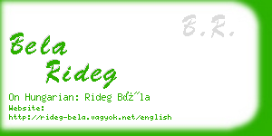 bela rideg business card